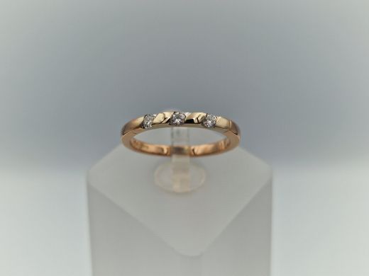 Zelta gredzens ar briljantu, 1.82 g, izm. 15.5