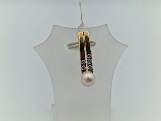 Золотой кулон с цирконом, 1.57 г