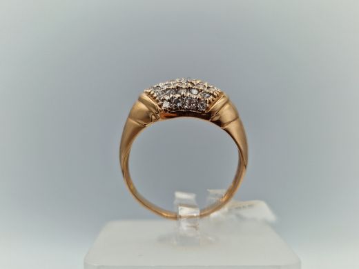 Zelta gredzens ar cirkoniju, 3.36 g, izm. 17