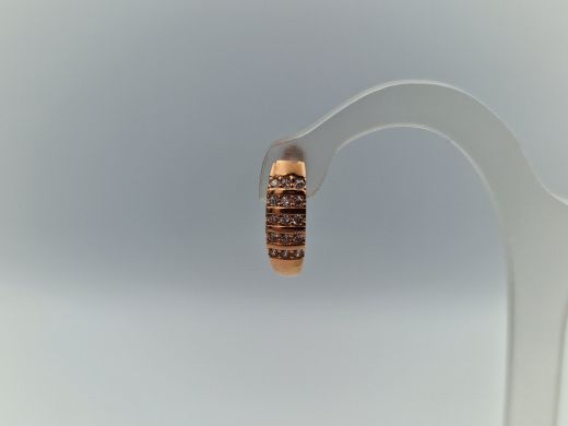 Zelta auskari ar cirkoniju, 1.36 g