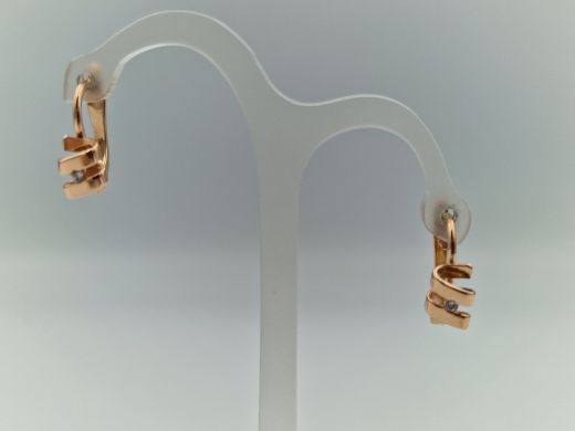 Zelta auskari ar cirkoniju, 2.36 g