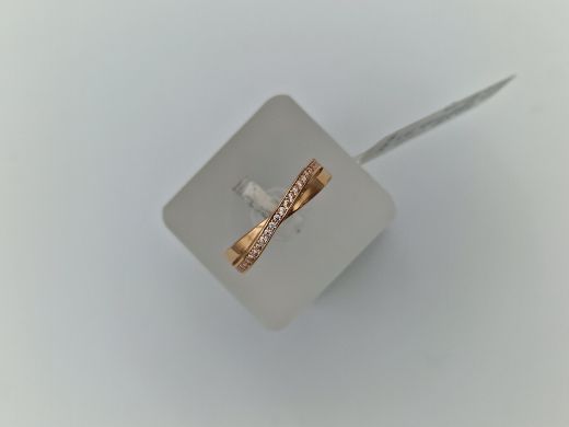 Zelta gredzens ar cirkoniju, 1.56 g, izm. 17