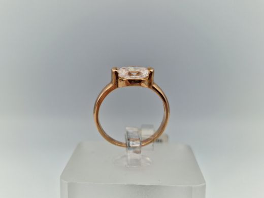 Zelta gredzens ar cirkoniju, 2.36 g, izm. 15.5