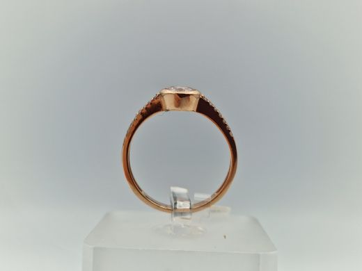 Zelta gredzens ar cirkoniju, 2.34 g, izm. 18