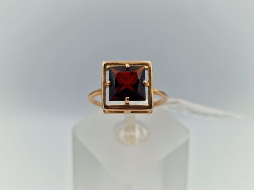 Zelta gredzens ar cirkoniju, 2.49 g, izm. 17