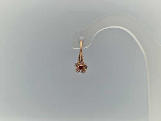 Zelta auskari ar koraļļi, 1.52 g