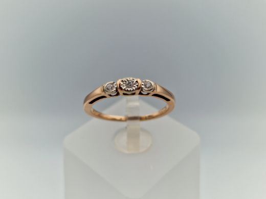 Zelta gredzens ar briljantu, 1.72 g, izm. 16