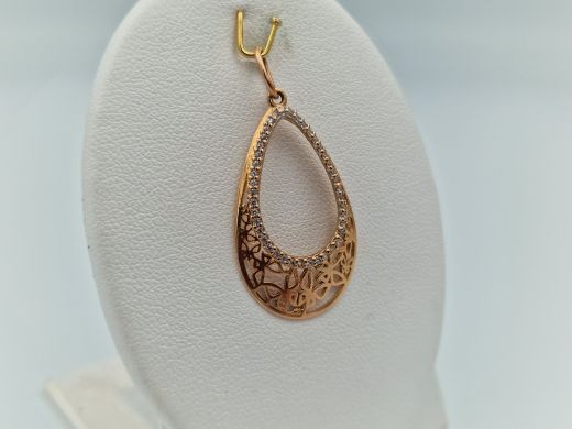 Zelta kulons ar cirkoniju, 1.56 g