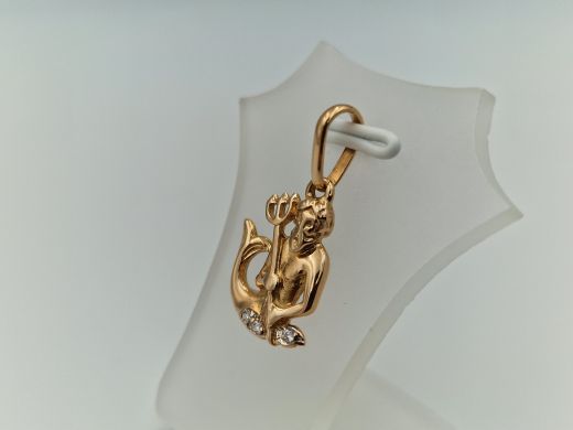 Zelta kulons ar cirkoniju, 1.79 g
