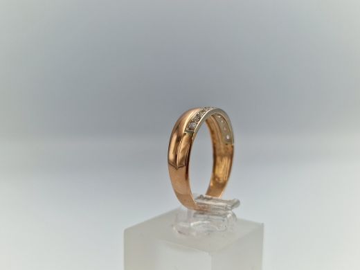 Zelta gredzens ar cirkoniju, 2.21 g, izm. 17.5