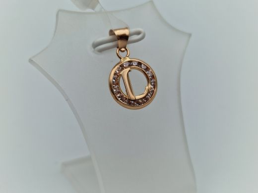 Золотой кулон с цирконом, 0.6 г