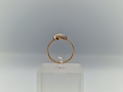 Zelta gredzens ar cirkoniju, 1.92 g, izm. 16.5