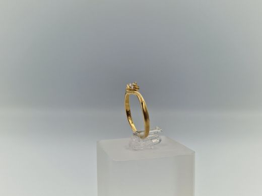Zelta gredzens ar cirkoniju, 1.31 g, izm. 17