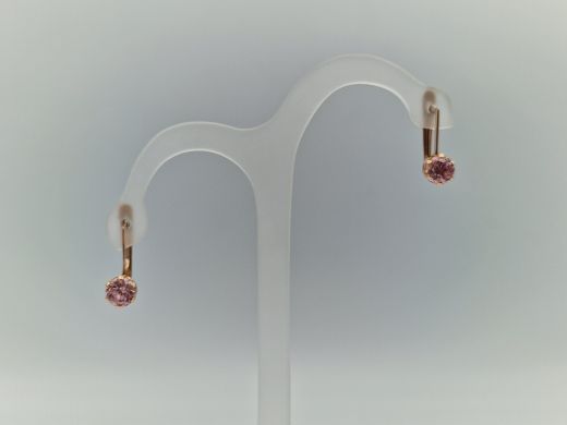 Zelta auskari ar cirkoniju, 2.96 g