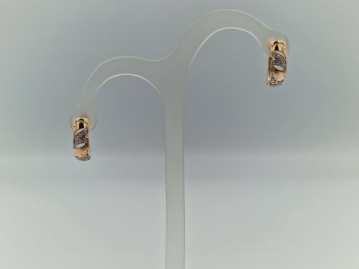Zelta auskari ar cirkoniju, 2.63 g