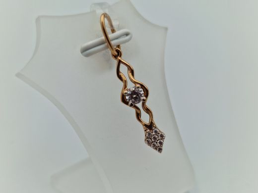 Zelta kulons ar cirkoniju, 1.02 g