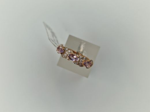 Zelta gredzens ar cirkoniju, 1.75 g, izm. 17.5