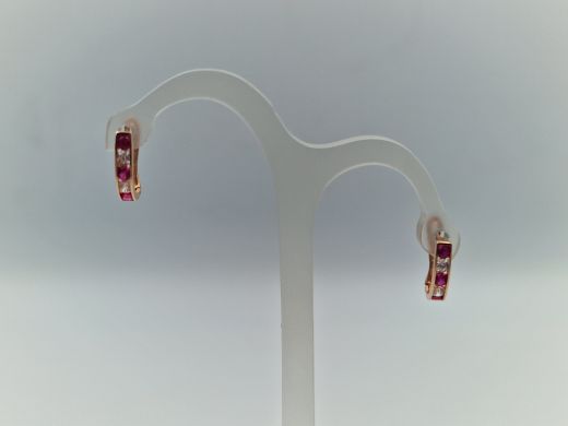 Zelta auskari ar cirkoniju, 1.17 g