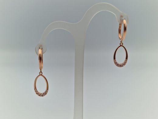 Zelta auskari ar cirkoniju, 1.55 g