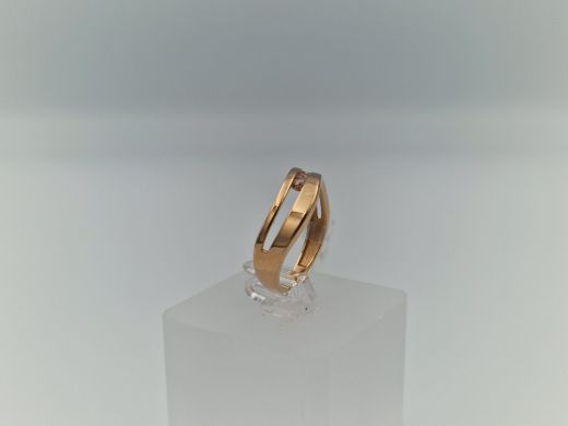 Zelta gredzens ar cirkoniju, 2.04 g, izm. 17