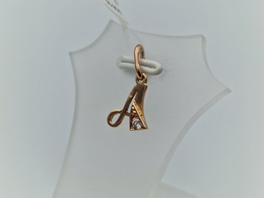 Золотой кулон с цирконом, 0.55 г
