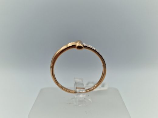 Zelta gredzens ar cirkoniju, 1.33 g, izm. 19