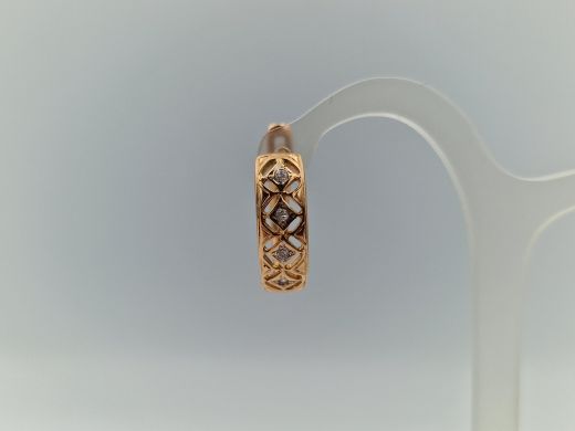 Zelta auskari ar cirkoniju, 2.68 g