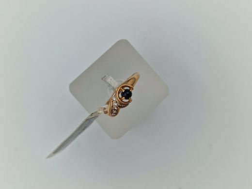 Zelta gredzens ar briljantu, 2.06 g, izm. 17.5