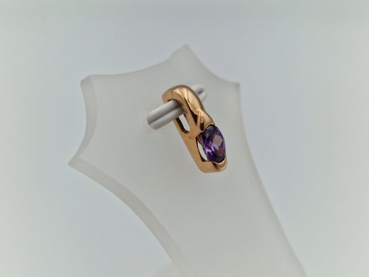 Zelta kulons ar ametistu, 1.08 g