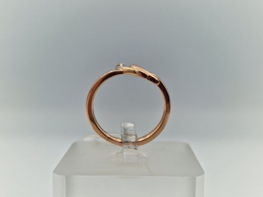 Zelta gredzens ar cirkoniju, 2.18 g, izm. 16.2