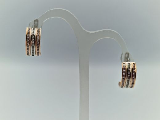 Zelta auskari ar cirkoniju, 2.44 g