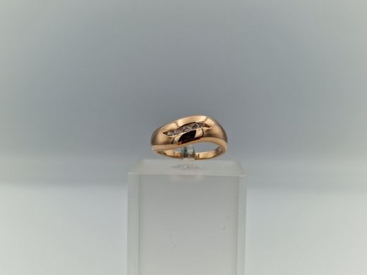 Zelta gredzens ar cirkoniju, 3.33 g, izm. 17