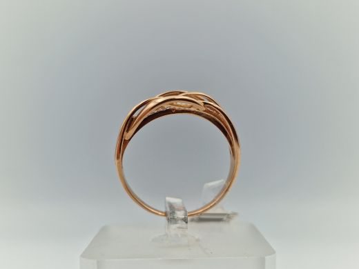 Zelta gredzens ar cirkoniju, 3.06 g, izm. 19