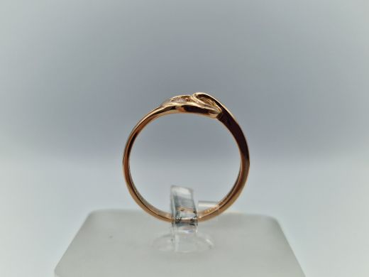 Zelta gredzens ar cirkoniju, 1.43 g, izm. 16