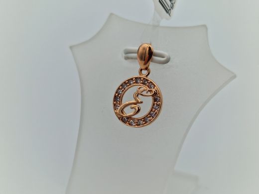 Zelta kulons ar cirkoniju, 0.87 g