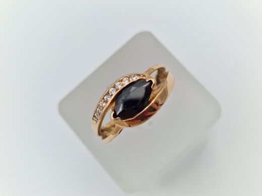 Zelta gredzens ar cirkoniju, 3.86 g, izm. 17