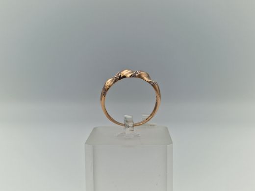 Zelta gredzens ar cirkoniju, 2.07 g, izm. 18