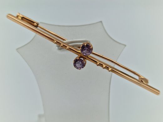 Zelta broša ar koraļļi, 2.74 g