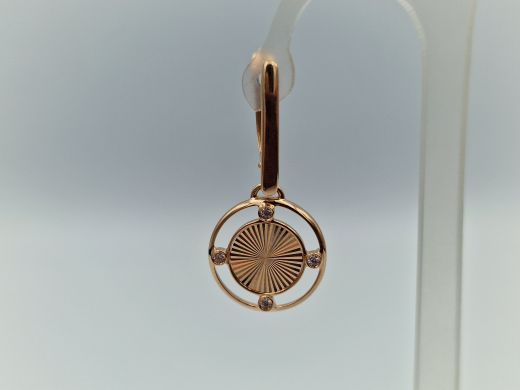 Zelta auskari ar cirkoniju, 3.78 g