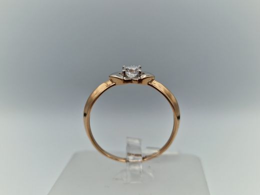 Zelta gredzens ar cirkoniju, 1.16 g, izm. 17