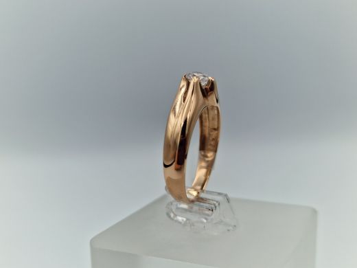 Zelta gredzens ar cirkoniju, 2.3 g, izm. 16