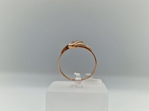 Zelta gredzens ar cirkoniju, 2.08 g, izm. 19