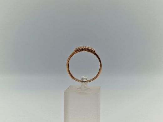 Zelta gredzens ar cirkoniju, 3.02 g, izm. 19