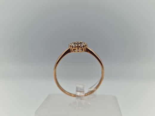 Zelta gredzens ar cirkoniju, 1.67 g, izm. 17.5