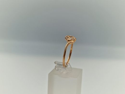 Zelta gredzens ar cirkoniju, 1.79 g, izm. 18.5