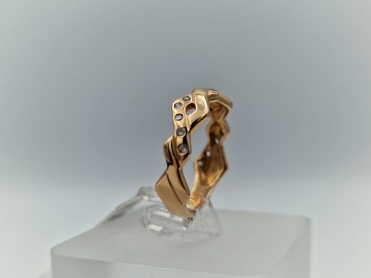 Золотое кольцо с цирконом, 2.8 г, разм. 16.5