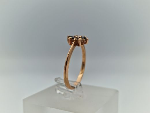 Zelta gredzens ar cirkoniju, 1.72 g, izm. 17