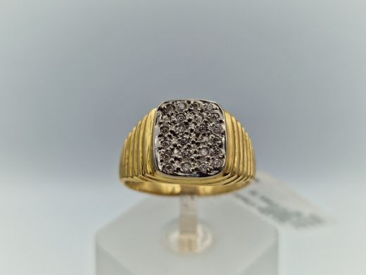 Zelta gredzens ar cirkoniju, 7 g, izm. 19