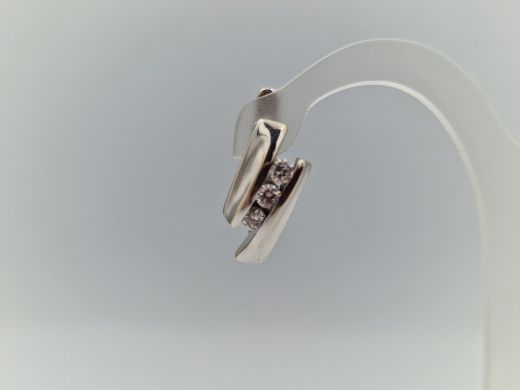 Золотые серьги с бриллиантом, 4.02 г