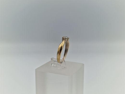 Zelta gredzens ar cirkoniju, 1.54 g, izm. 16.5